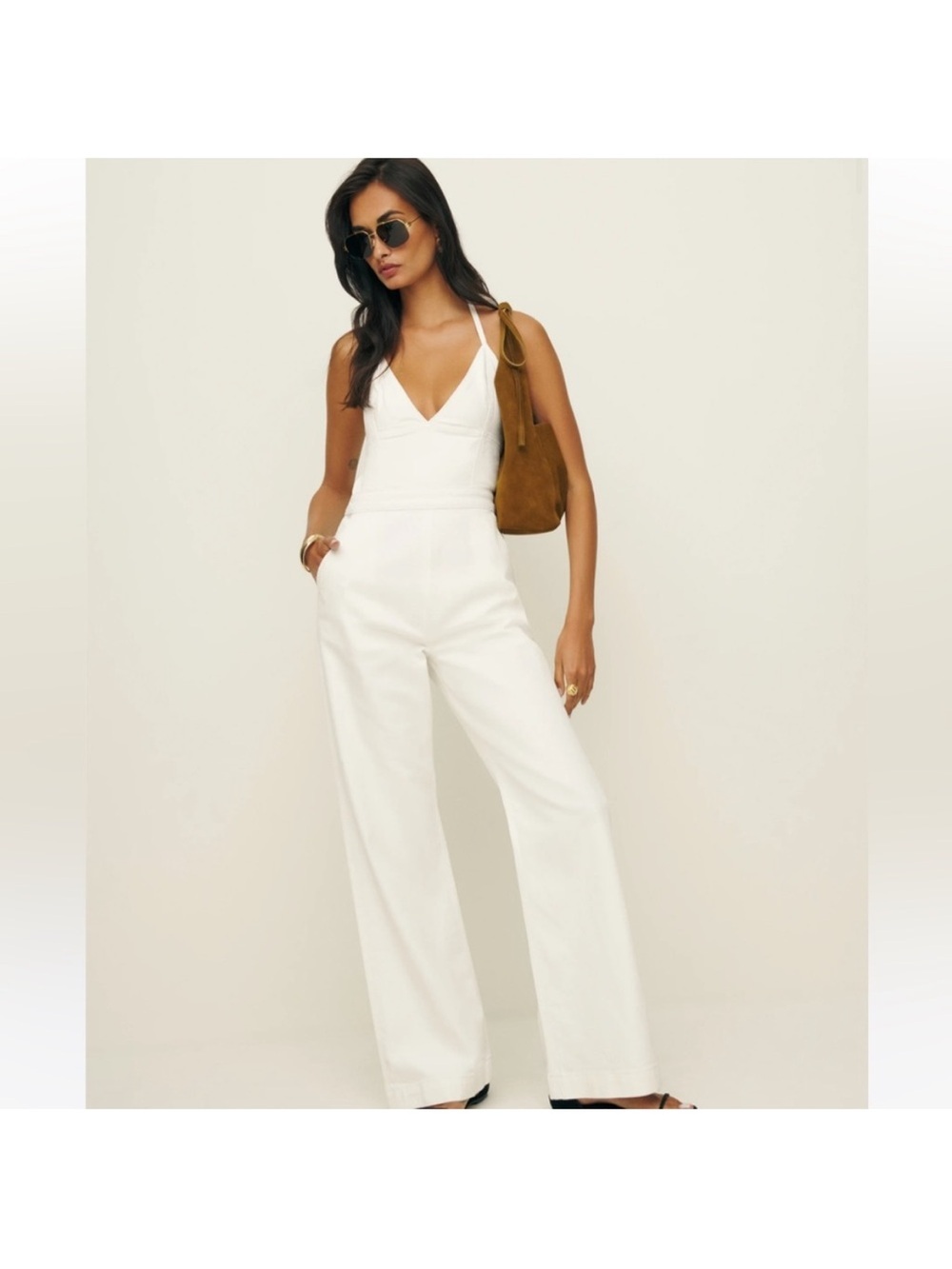 Reformation Lennon Denim Jumpsuit